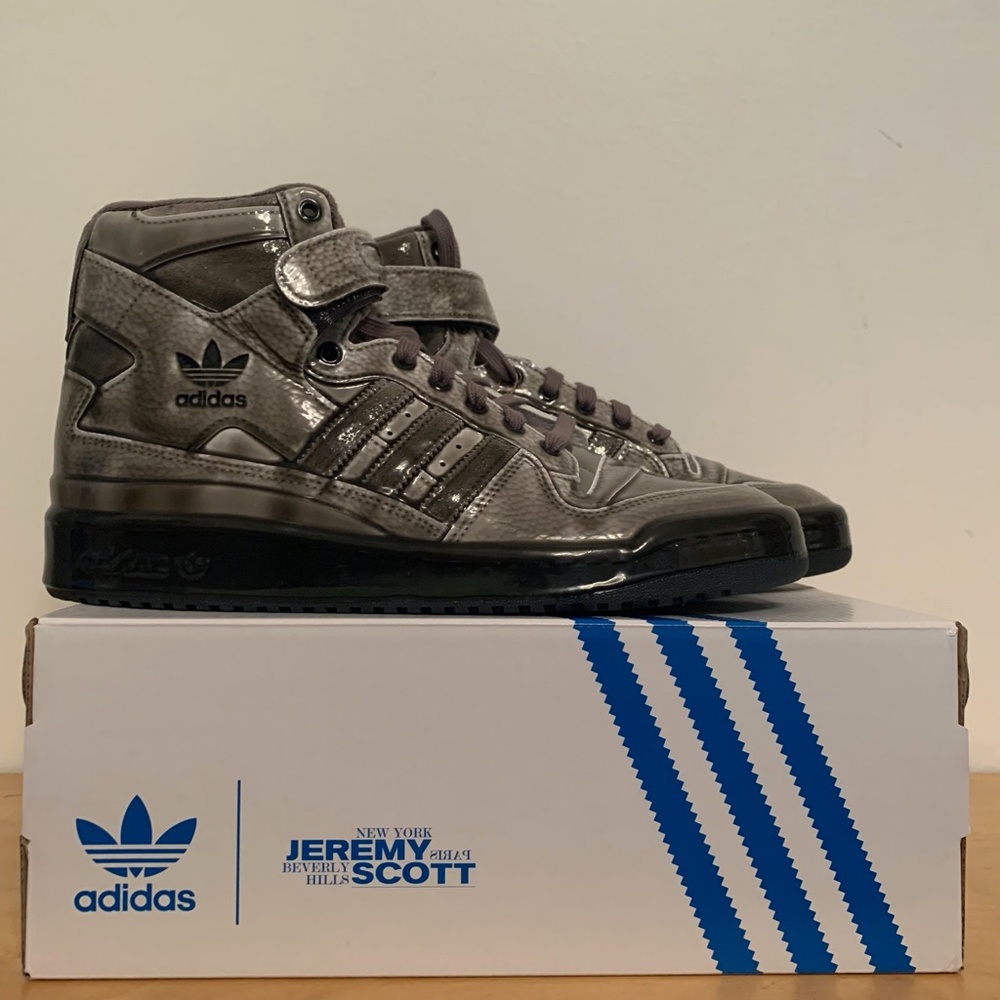 Adidas Originals Jeremy Scott JS Forum Dipped High G54999 Men US 9.5 Grey Carbon